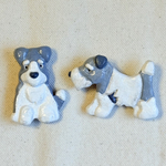 オーダー様専用ページ（pice_aina様専用）陶土ブローチ・シュナウザーセット