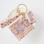 カラビナ付き　3個セット　インド刺繍リボン　P1