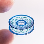 グラデーションカラーのお皿（青）