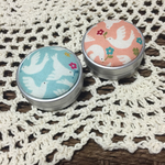 マカロン缶＊小花とハト柄