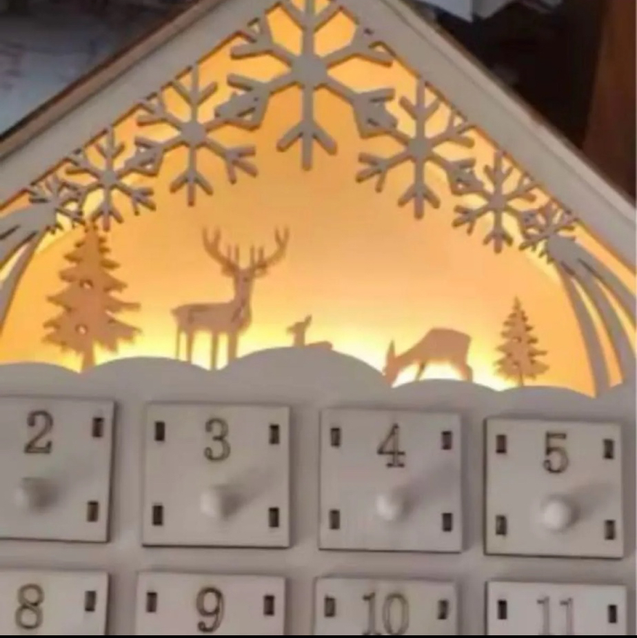アドベントカレンダー B クリスマス プレゼント トナカイ 木製 電池 北欧 アドベントカレンダー B クリスマス プレゼント トナカイ 木製 電池