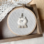 【1点限定】そぽくまチャーム/ストライプver.(ブラウンベージュ)