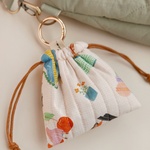 ミニ巾着チャーム【 illustration / チェック 】           