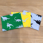 【サイズ選べます】ランチョンマット　シャドーダイナソー🦕　ライムグリーン／イエロー／シルバーグレー　(裏地なし)　　30×40  35×45 、、、40×60