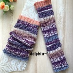 ソックヤーンのレッグウォーマー　手編み　#35 アームウォーマー