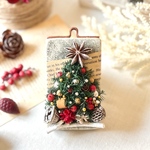 🎄大人可愛い＊クリスマスミニツリーの壁飾り🎄B