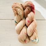 手染め毛糸◯東欧ノスタルジア◯ 手刺繍のリネン(merino80)ソックヤーン