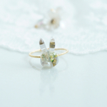 miniうさぎリング💍お花🌸グレー