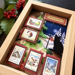 O様専用ページ　お好きな切手で作るオーダーシャドーボックスセット　「猫のクリスマスイブ」　「りすの森のクリスマス」フィンランド　ソ連　スイス　チェコスロバキア　カナダ　クリスマス