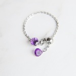 ザンビア産アメジストのチェーンリング