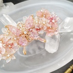 （B）桜と雪の妖精の蝶のバレッタ（hair ornaments of  butterfly〜fantasy of spring and winter〜）
