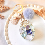 レジン　キーホルダー　【ビジューたっぷりのキラキラレジンキーホルダー】　ハートアクセサリー　キラキラキーホルダー　大人かわいい　クリスマス　プチプレゼント