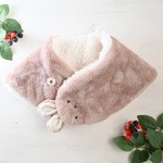 ぬっくぬく部屋用ネックウォーマー　うさぎ（くすみpink）