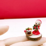 ミニチュア　クリスマス　女の子とケーキセット　ハンドメイド