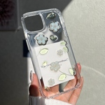 ホワイトオーロラフラワーケース                                     iPhoneケース　スマホケース　　　iPhone全機種対応　