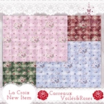 【Full set】♱ La Croix ♱ Carreaux Voilés & Roses 🥀♥️⟡.*