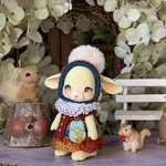 tobiちゃんのぽんぽん帽子とワンピースSET＊レッドmix