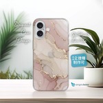 花柄 全機種対応☆TPUケース くすみカラーマーブル調 ピンク＆ゴールド iPhone17/iPhoneAir/iPhone17Pro/iPhone17ProMax/iPhone16e