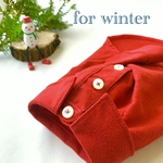 犬服♡ ネル生地で作った赤いシャツ