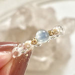 カイヤナイトシリカと水晶のpinky ring♡