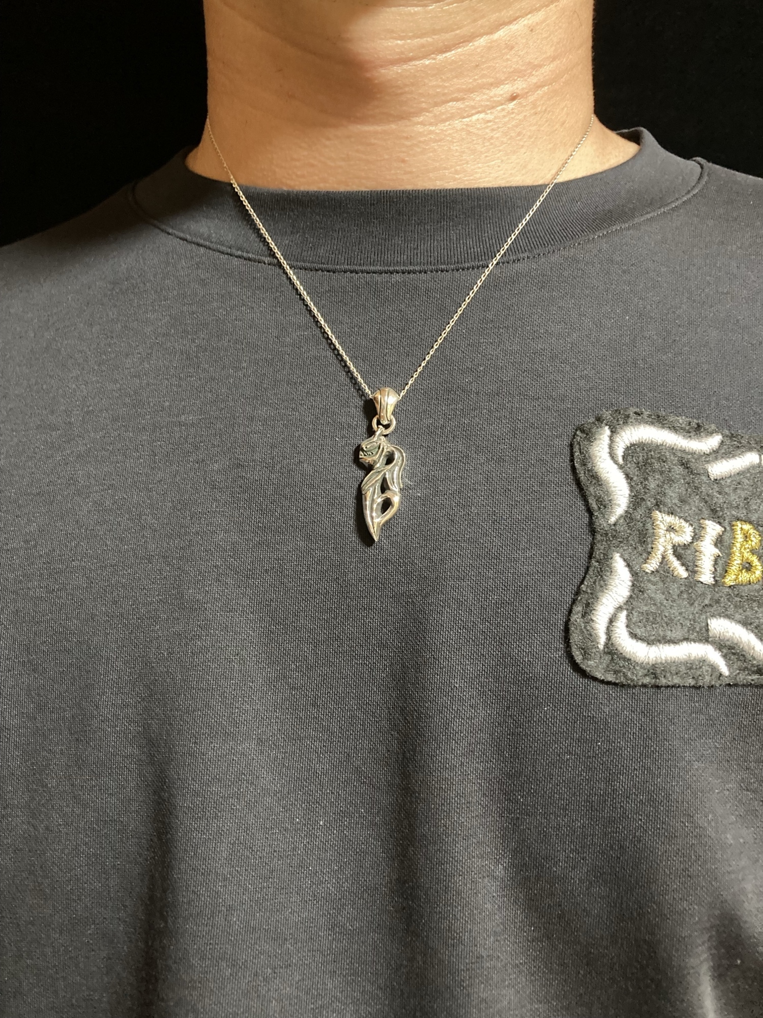 ⑯スケルトンSkullペンダント チェーン付き Silver925