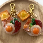 朝食セット　ウインナー　目玉焼き　ベーコン　フェイクフード　食品サンプル　ミニチュアフード