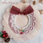 【new!!】Holly X'mas* white ダブルフリルレース首輪  [wf-206] 本体¥2100/チャーム¥300 11.26水21:00-
