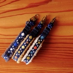 こぎん刺しモコモコハンドストラップドット【刺繍⌘刺し子】水玉