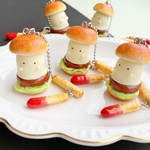 【送料込】てりやきおばけチーズバーガーとフライドポテトのボールチェーン