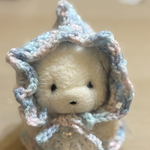手編み頭巾(スカート付き)