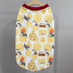 ［出来上がり品　Lサイズ］コーギーとビスケット柄タンクトップ　レッド