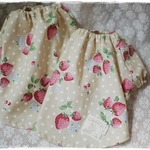 【完成品】【SS】【S】＊苺柄スモック＊