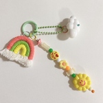 no.385／a'moureve じゃらじゃら　キーホルダー　ハンドメイド 