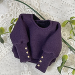 NO,597 リカちゃん服 　【単品】 バイオレットオシャレカフスセーター　リアルクローズ