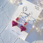 jewel heart/ピンク/ピアス イヤリング