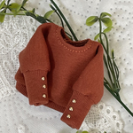 NO,598 リカちゃん服 　【単品】 テラコッタ　レンガ色　オシャレカフスセーター　リアルクローズ
