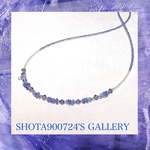夜空のかけら　タンザナイトさざれのネックレス　天然石　#minne_new  Swarovski  #タンザナイト