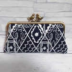 小鳥【navy】symphony 長財布 ミナペルホネン   親子がま口