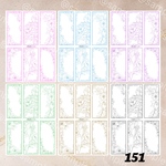 【No151】線画フラワーpastel