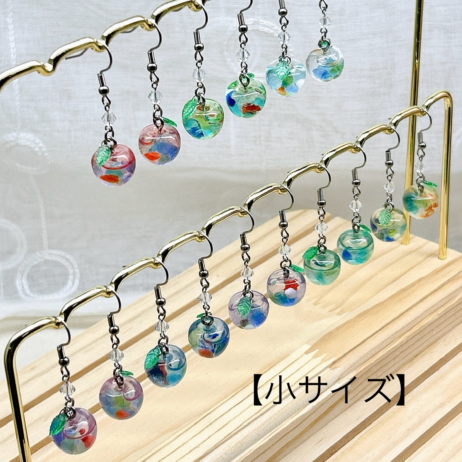 贅沢ヨーヨーピアス/ヨーヨーイヤリング 水風船/浴衣/夏祭り/縁日 