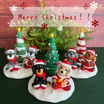 ︎〜Merry Christmas〜⭐︎ROZYペアわんこのオリジナル 🎄Xmasオブジェ🎄　【ダックス　トイプードル　シュナウザー】