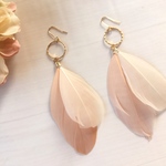 秋冬色合い♡フェザーpierce・earring