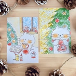 new！クリスマスニコポストカード(2枚セット)