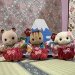 【honey bunny28様専用】　シルバニア赤ちゃんサイズ　ベビー袴3点セット