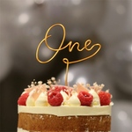 1歳 ファーストバースデー ケーキトッパー ゴールド　ワイヤー 誕生日 スマッシュケーキ