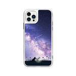 月で遊ぶ猫♡Milky Rose【強化ガラス × TPUケース】iPhone12/iPhoneXS/その他iPhoneケース