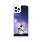 月の上の黒猫♡Milky Rose【強化ガラス × TPUケース】iPhone11/iPhoneXR/その他iPhoneケース