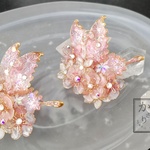 桜と雪の妖精の蝶のブローチ（brooch of butterfly〜fantasy of spring and winter〜）