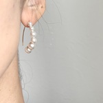 14kgf pearl marquise　マーキスピアス　クリスタルパール