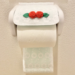 トイレットペーパーホルダーカバー    コットンレース(ミントグリーン)